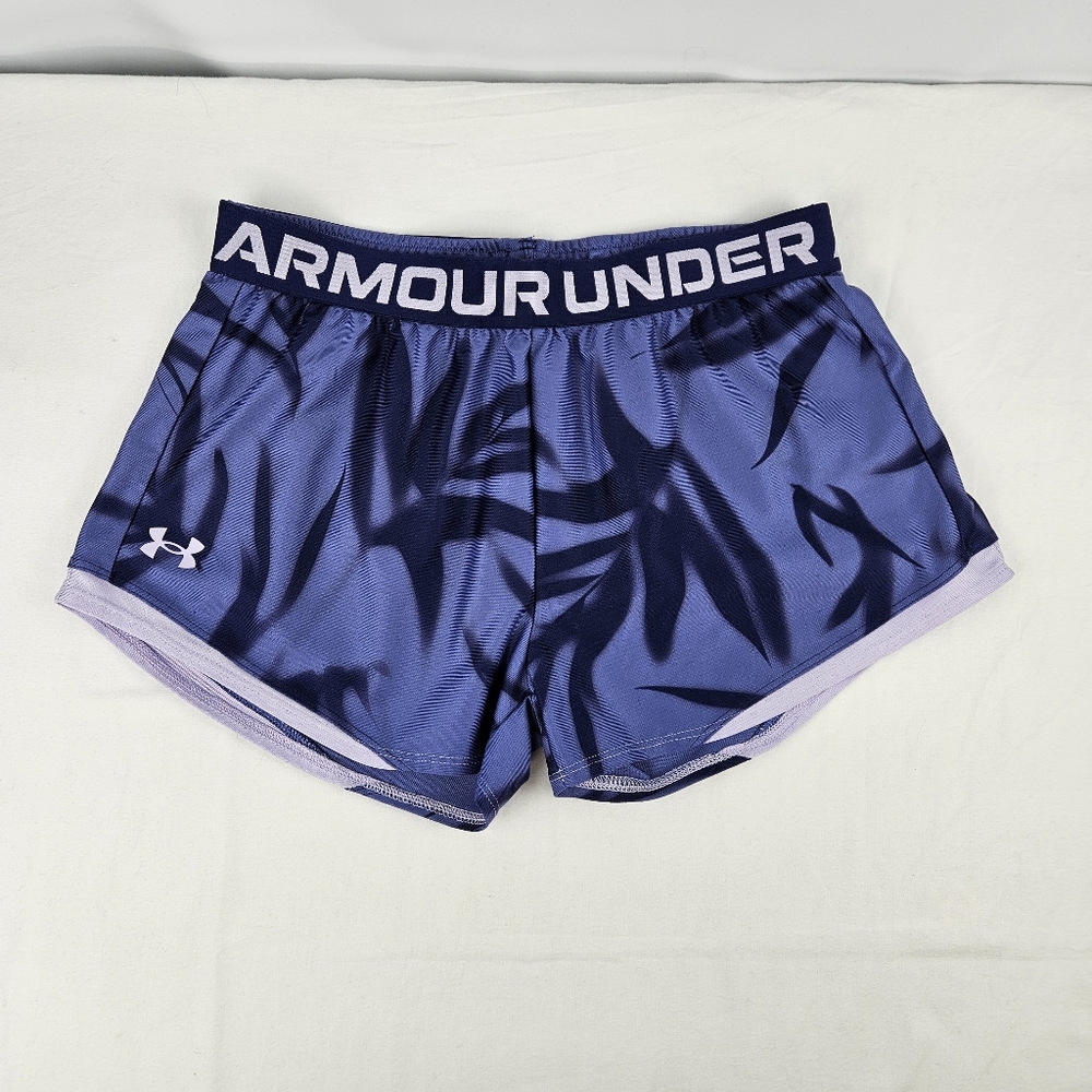 Under Armour Girls Youth Large  Blue Black Shorts